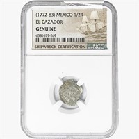 1772-83 Mexico 1/2Reale El Cazador NGC Genuine