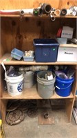 6- 5 Gallon Buckets,2 Boxes of misc testing