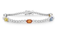 AIGL $ 8152 4.90 Ct Sapphire Diamond Bracelet