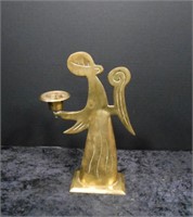 Angel Brass Candle Holder 9½" Tall