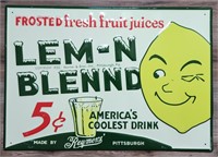 Lem-N Blennd Embossed Advertising Sign. Measures