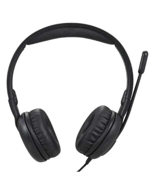 onn. 5 FT./ 1.5 m USB On-Ear Stereo Headset with R