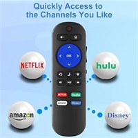 Replace Remote Compatible with All Hisense Roku TV