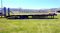 (T) 32' tandem axle flatbed trailer