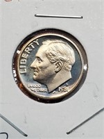 1981-S Proof Roosevelt Dime