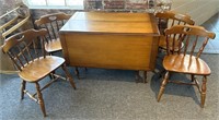 Drop-Leaf Table and (4) Chairs