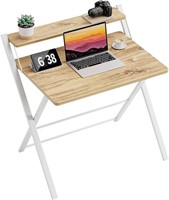 Folding Desk 32 x 24.5 inch, 2-Tier