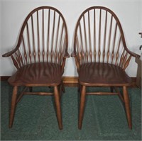 (2) WINSOR STYLE ARM CHAIRS
