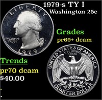 Proof 1979-s TY I Washington Quarter 25c Grades GE