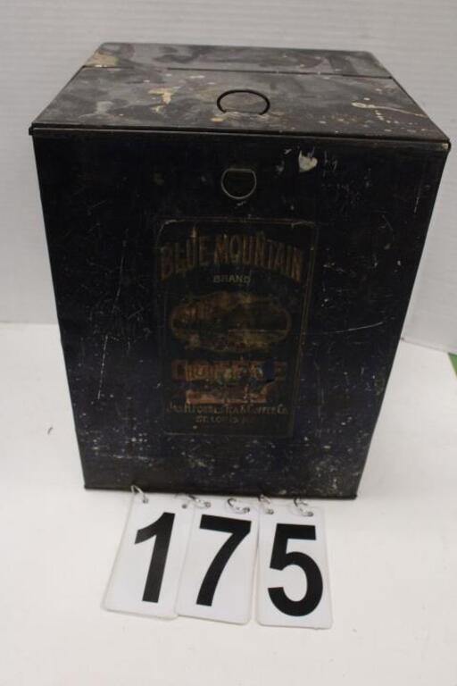 Vintage Metal Blue Mountain Coffee Box