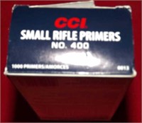 1 BOX - C C I  - 1000 SMALL RIFLE PRIMERS
