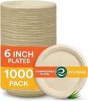 Compostable Small Paper Plates 1000-Pack