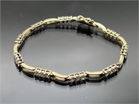 Gold plated sterling silver gemstone bracelet