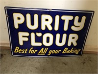 Vintage Purity Flour Porcelain Sign