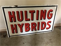 Vintage Hulting Hybrids Porcelain Sign