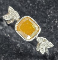 $4990 10K  Natural Drk Orange Diamond(1.6Ct,I3) Di