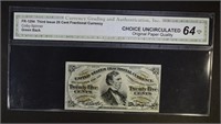 1863 25 CENT THIRD ISSUE FRACTIONAL CURRENCY
