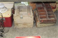 (2) Wooden Ammo Boxes, Handled Tool Box &