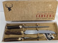 STAG HANDLE CARVING SET