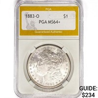 1883-O Morgan Silver Dollar PGA MS64+