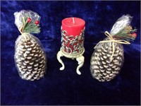 Group of Unused Christmas Candles