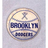 1950's Brooklyn Dodgers Baseball Button