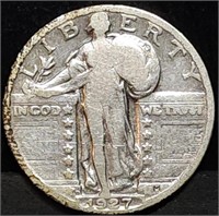 1927-D Standing Liberty Silver Quarter