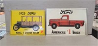 (2) Metal Ford Signs