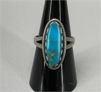Sterling Silver Turquoise ring size 9