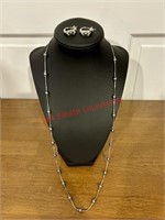 Long Necklace with Matching Earrings (Madison)