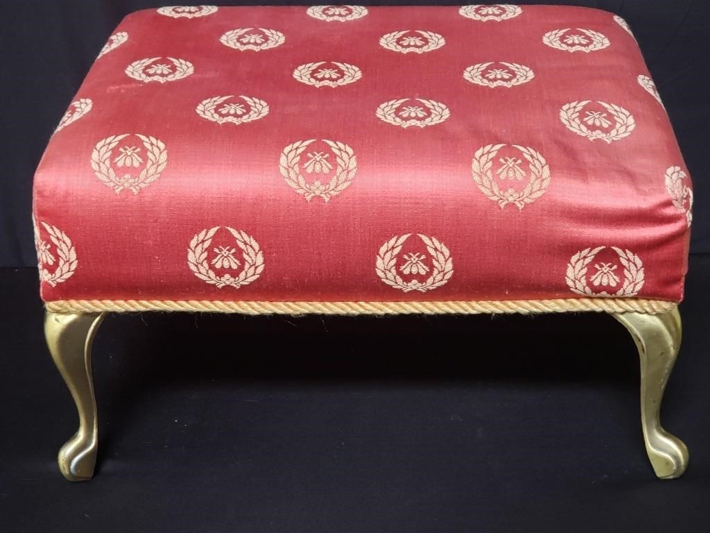 Royal Court foot stool with metal legs