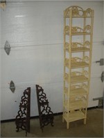 (3) Wooden Shelves  largest - 62 Inches Tall