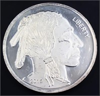 5 troy oz 2015 Indian face silver round