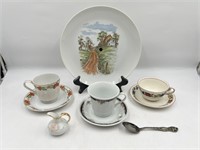 Teacups, Spoon & Plate