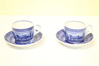 Two Lamberton China saucers and tea cups