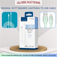 INSIGNIA 10-FT BRAIDED LIGHTNING TO USB CABLE