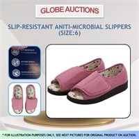 SLIP-RESISTANT ANTI-MICROBIAL SLIPPERS (SIZE:6)