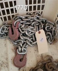 Tow chain with hooks