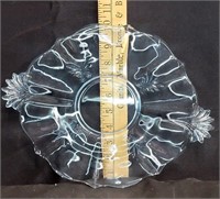 Vtg Fostoria Glass Etched Chintz Pattern Platter