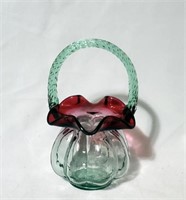 Fenton Art Glass Tulip Basket