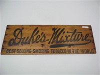 Wooden Advertising Box End - Dukes Mixture Tobacco