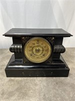 Ansonia Clock Co antique cast iron mantle clock