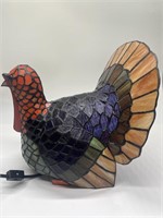 12in Lighted Stained Glass Turkey