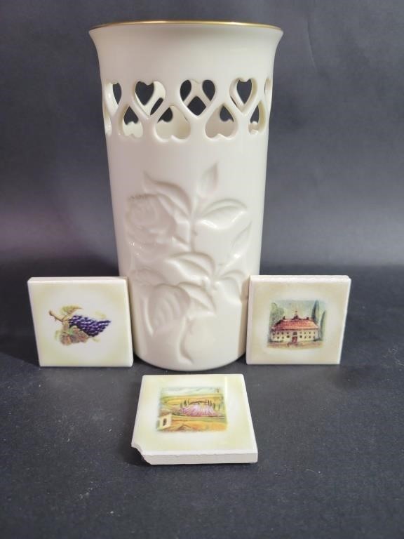 Lenox Vase & Two Piece Magnets