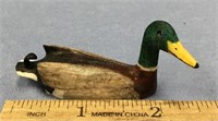 3" carved ivory mallard, scrimmed coloring, impecc