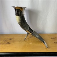 Sterling Silver  Animal Horn Display Made in Denm