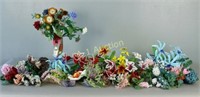 Collection of Handmade Beaded Flowers