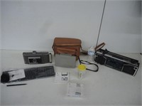 POLAROID CAMERAS,RADIO & KEYBOARD W/MOUSE