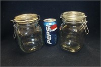 LOT OF TWO SNAP LID JARS