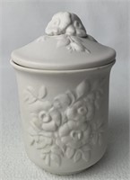 Crowning Touch Floral Ceramic Container Japan 5"